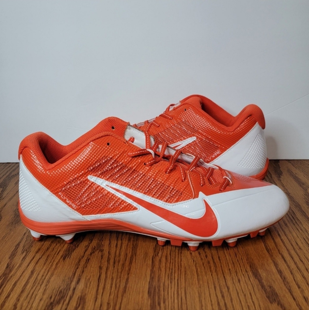 Nike Alpha Pro Low TD Football Cleats 579545-181 Orange White FlyWire Men 16
